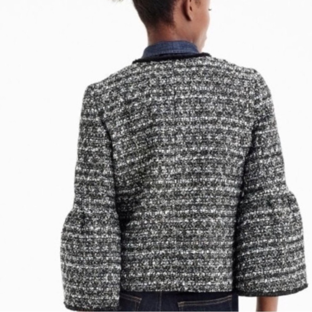 J. Crew Lady Day Jacket Metallic Sequin Tweed - Picture 2 of 12